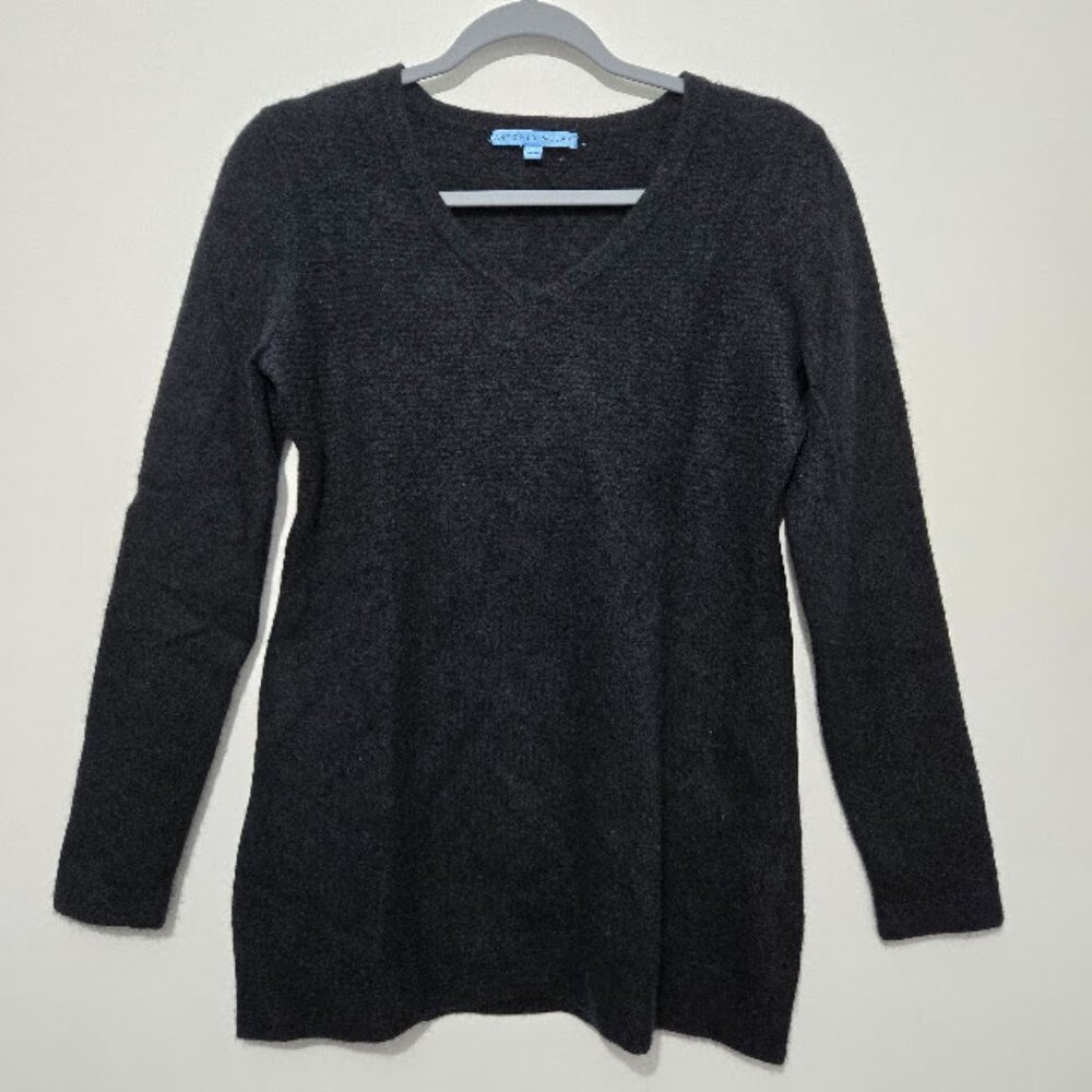 Antonio Melani Womens 100% Cashmere Black Tunic Sweater Sz Large Babydoll Luxury